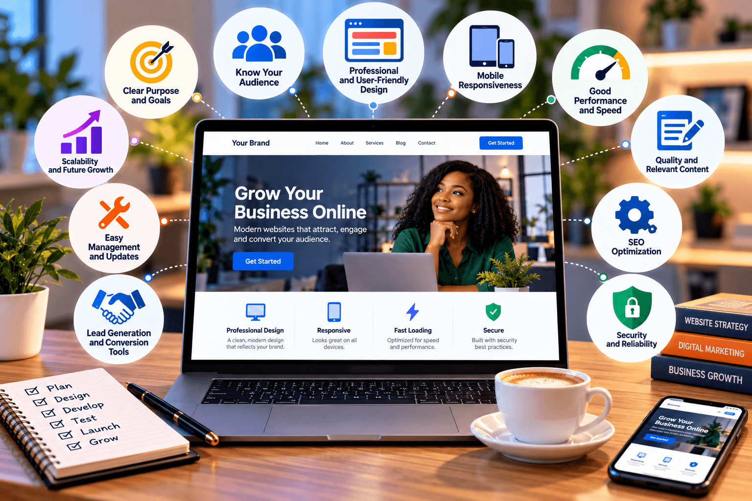 Grow Your Business Online Infographic