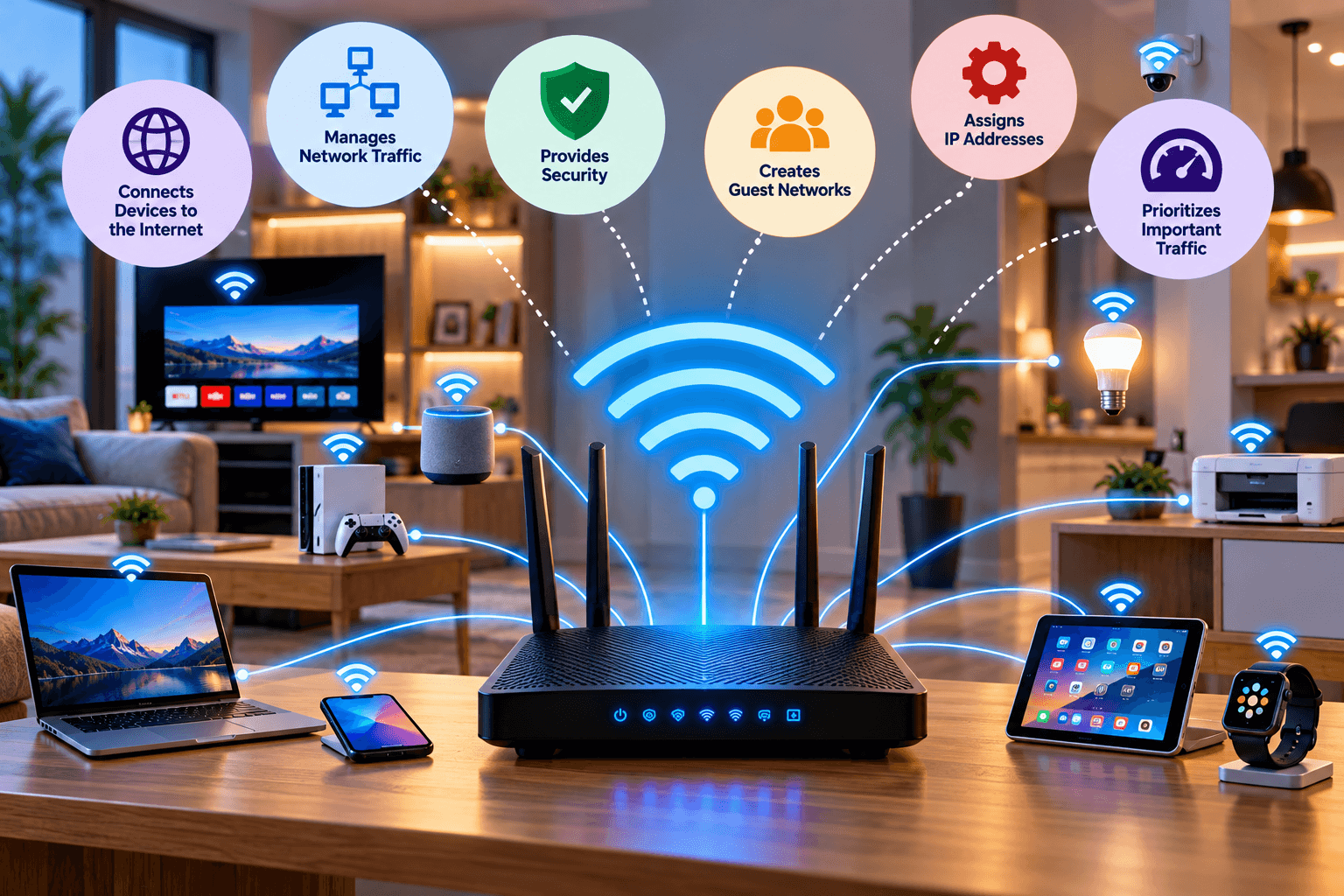 Smart Home Wi‑Fi Network Hub