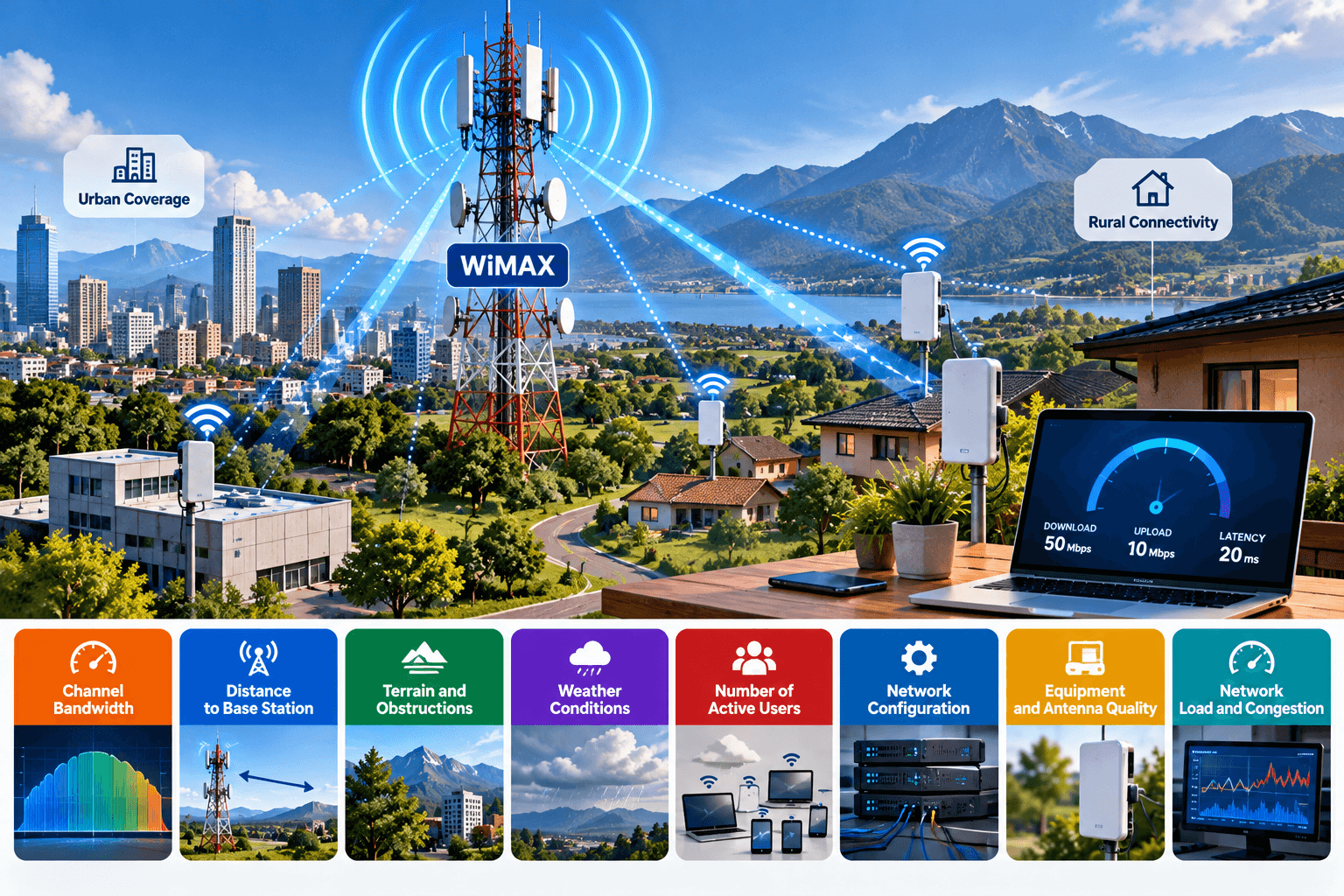 WiMAX Network Across Urban and Rural Landscapes