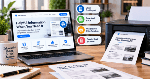 Printer-Friendly Web Design Workspace