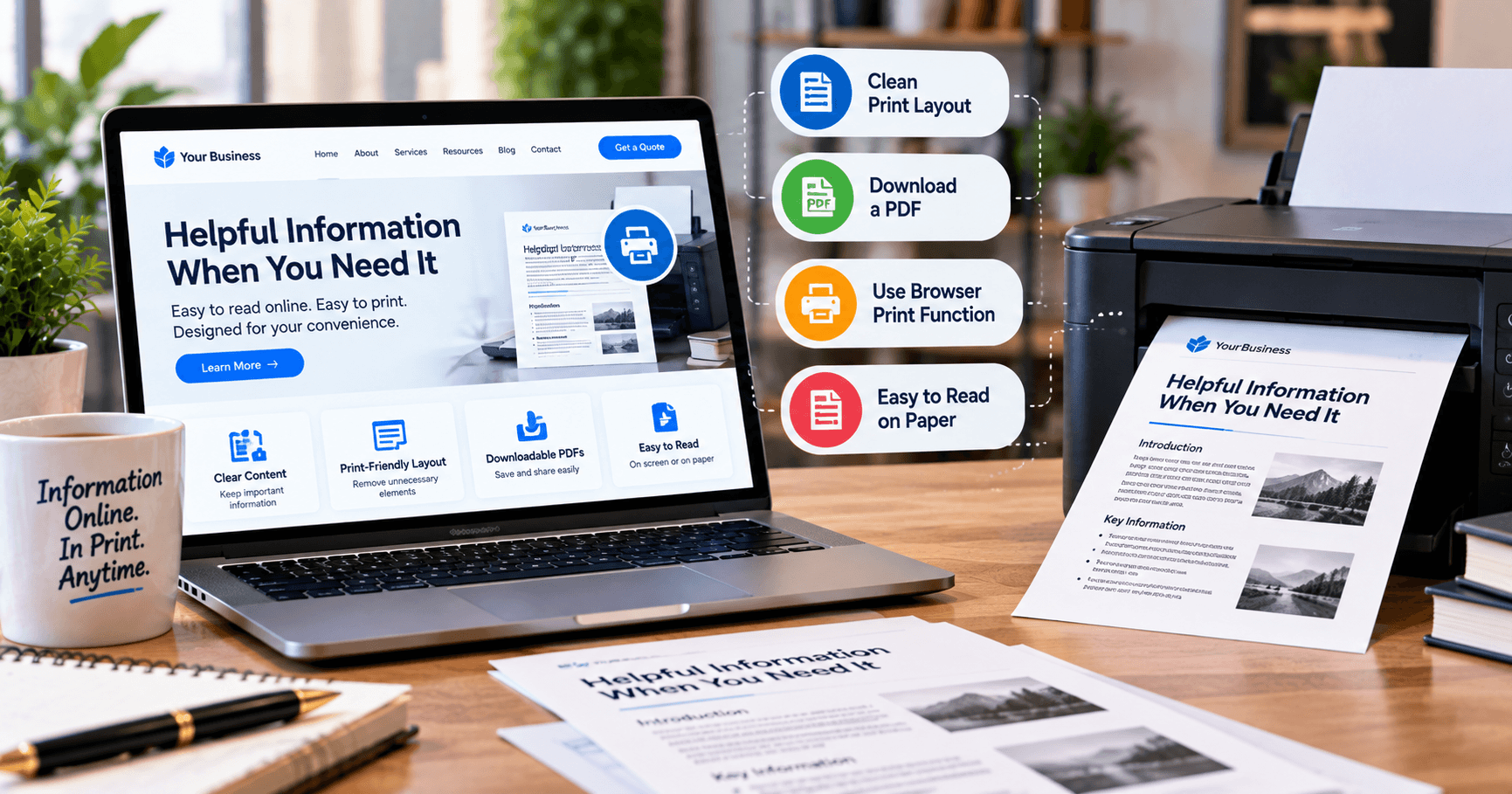 Printer-Friendly Web Design Workspace