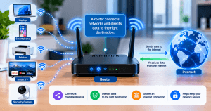 Modern Router Network Infographic