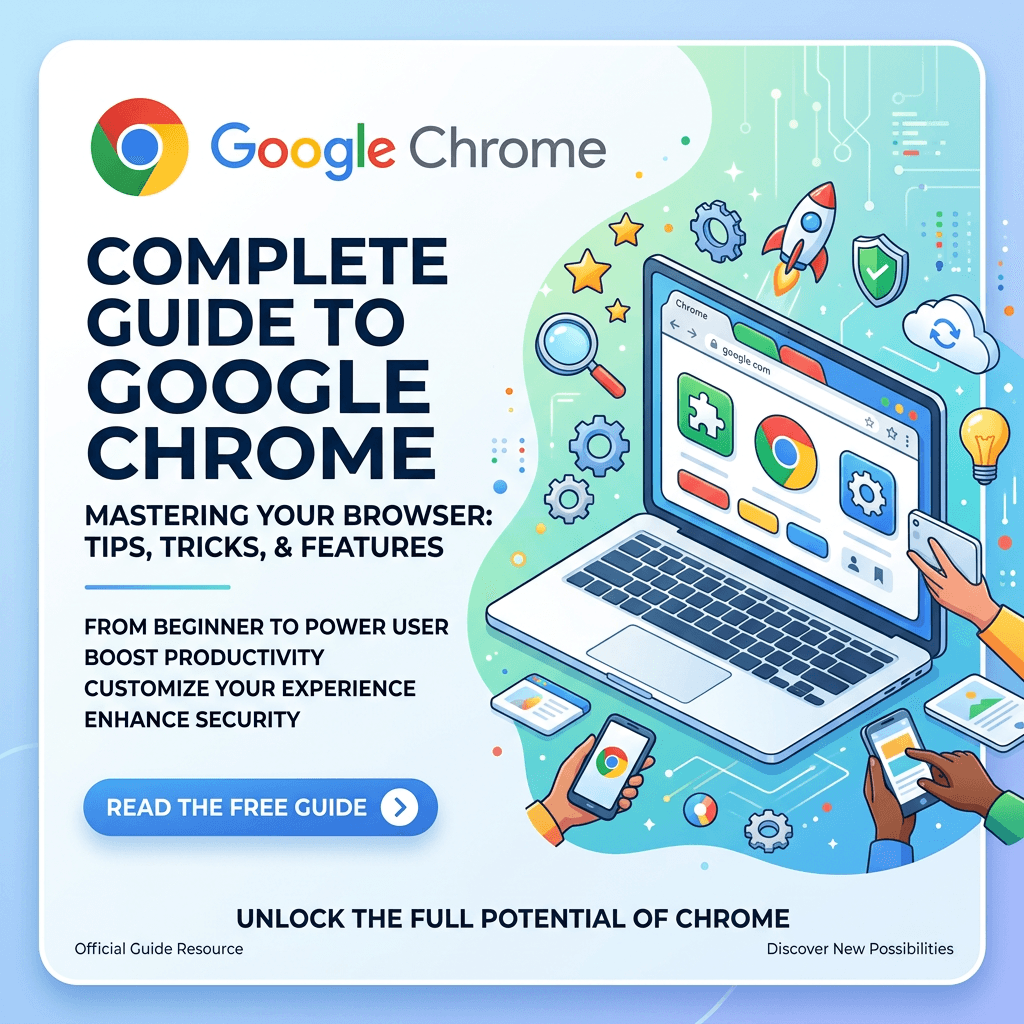 Complete guide to Google Chrome with tips, tricks, and features for productivity and customization.
