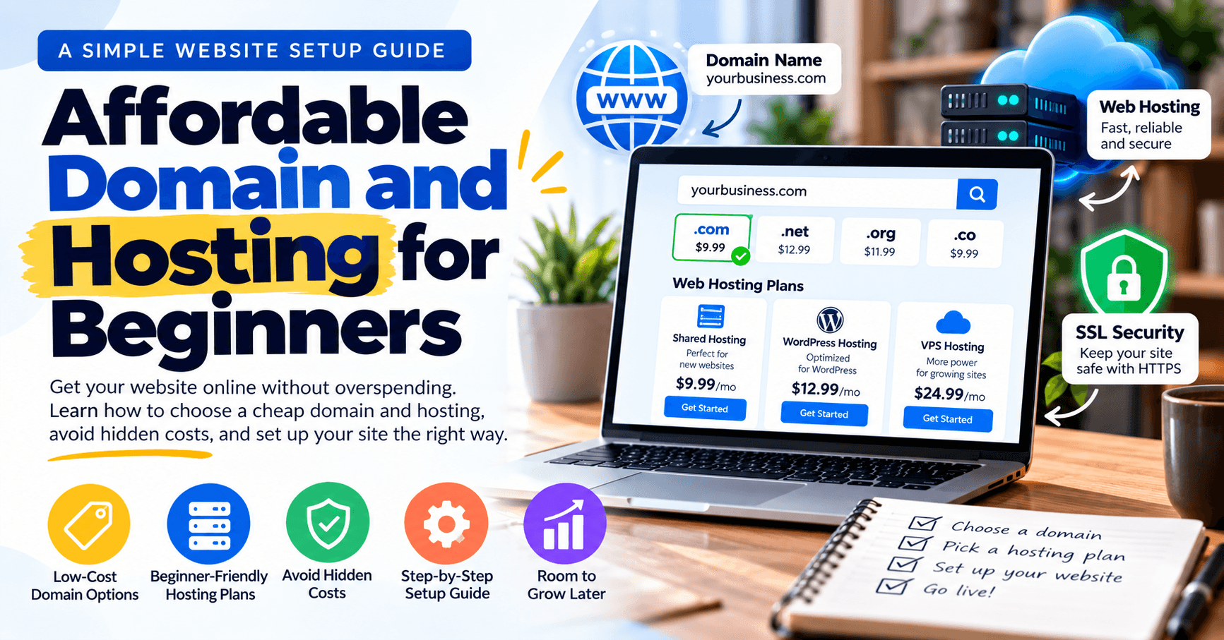 Cheap domain and hosting